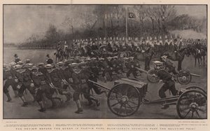 Die Parade vor der Königin im Phoenix Park, Matrosen marschieren am Grußpunkt vorbei